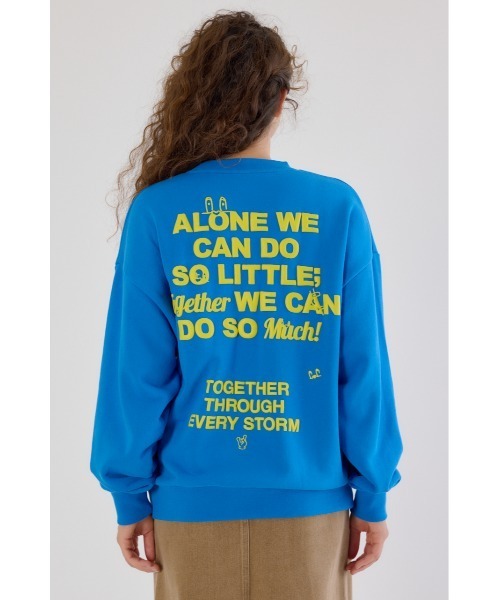 RODEO CROWNS WIDE BOWL（ロデオクラウンズワイドボウル）の「メッセージスウェットトップス（スウェット・レディース・ブラック/オレンジ/ブルー・FREE）」の22枚目の写真