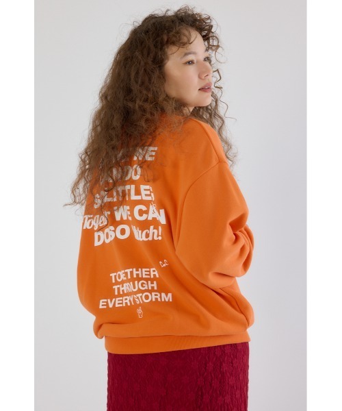 RODEO CROWNS WIDE BOWL（ロデオクラウンズワイドボウル）の「メッセージスウェットトップス（スウェット・レディース・ブラック/オレンジ/ブルー・FREE）」の12枚目の写真