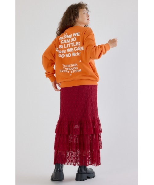 RODEO CROWNS WIDE BOWL（ロデオクラウンズワイドボウル）の「メッセージスウェットトップス（スウェット・レディース・ブラック/オレンジ/ブルー・FREE）」の14枚目の写真