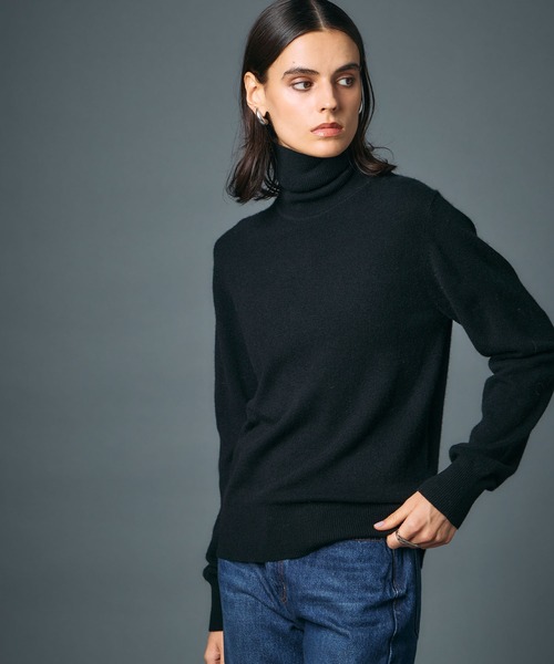 CASHMERE100%】カシミヤタートルネックニット（ニット/セーター