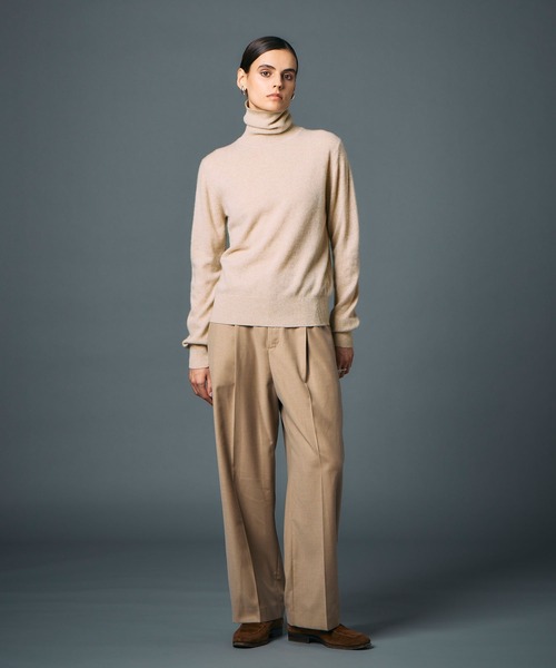 N.O.R.C(ノーク)の「【CASHMERE100%】カシミヤタートルネックニット(ニット/セーター・レディース・チャコール/ベージュ/ブラック/サックスブルー/ライラック・フリー)」の16枚目の写真