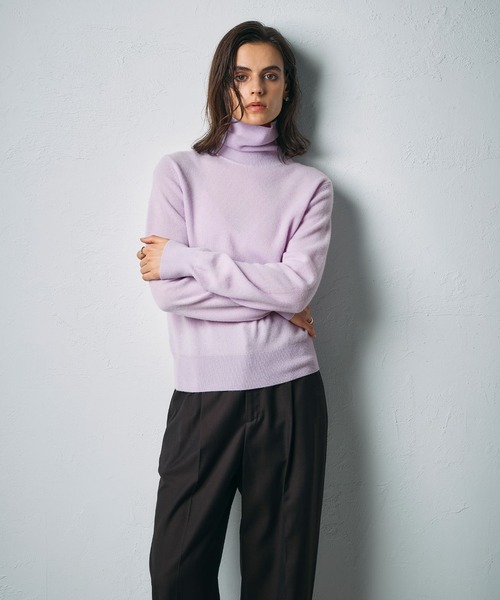 N.O.R.C(ノーク)の「【CASHMERE100%】カシミヤタートルネックニット(ニット/セーター・レディース・チャコール/ベージュ/ブラック/サックスブルー/ライラック・フリー)」の18枚目の写真
