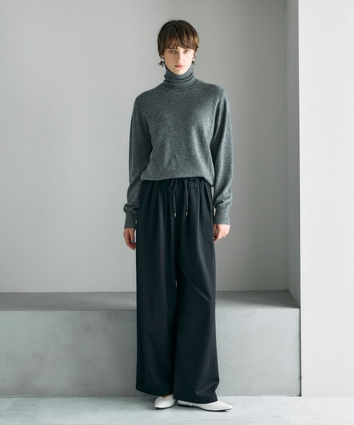 N.O.R.C(ノーク)の「【CASHMERE100%】カシミヤタートルネックニット(ニット/セーター・レディース・チャコール/ベージュ/ブラック/サックスブルー/ライラック・フリー)」の10枚目の写真