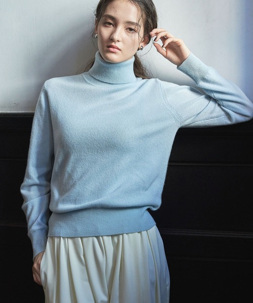CASHMERE100%】カシミヤタートルネックニット（ニット/セーター