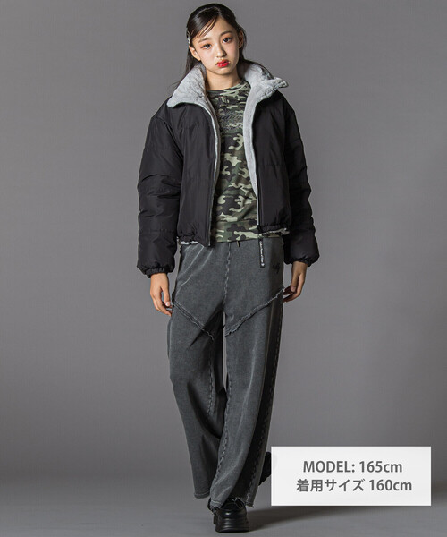 ZIDDY（ジディ）の「リバーシブルアウター(130~160cm)（ブルゾン・キッズ・ベージュ/ブラック・150cm/140cm/130cm/FREE）」の10枚目の写真