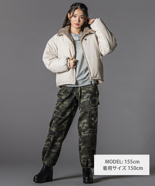 ZIDDY（ジディ）の「リバーシブルアウター(130~160cm)（ブルゾン・キッズ・ベージュ/ブラック・150cm/140cm/130cm/FREE）」の11枚目の写真