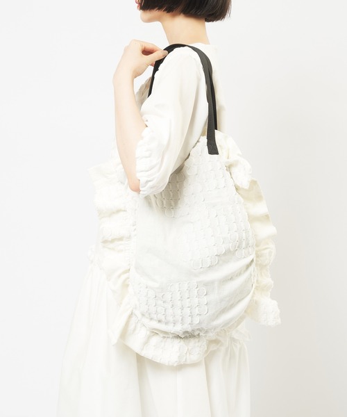 gomme（ゴム）の「ラビトートバッグ（トートバッグ・レディース・ブラック/アイボリー・FREE）」の2枚目の写真