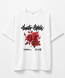 プロゼンローズレッドTシャツホワイト_W8155