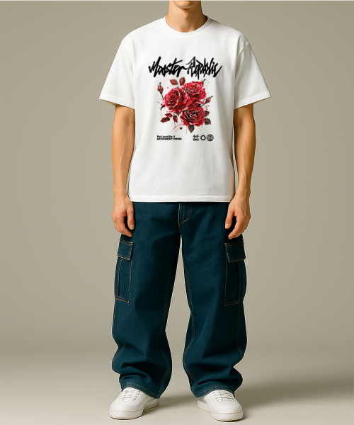 MONSTER REPUBLIC(モンスターリパブリック)の「プロゼンローズレッドTシャツホワイト_W8155(Tシャツ/カットソー・レディース・その他・MEDIUM/LARGE/X-LARGE/SMALL)」の2枚目の写真