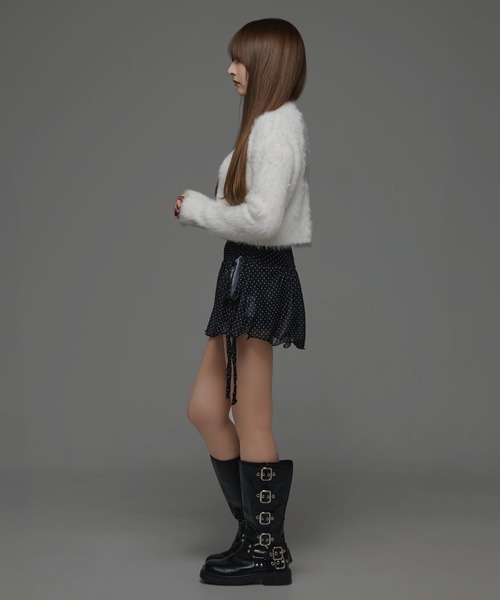 .KOM(ドットコム)の「『.KOM/ドットケーオーエム』クロップニット【GC】(ニット/セーター・レディース・グレー/ブラック/ブラウン/ホワイト・FREE)」の11枚目の写真