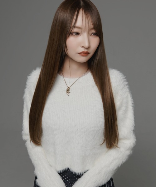 .KOM(ドットコム)の「『.KOM/ドットケーオーエム』クロップニット【GC】(ニット/セーター・レディース・グレー/ブラック/ブラウン/ホワイト・FREE)」の19枚目の写真