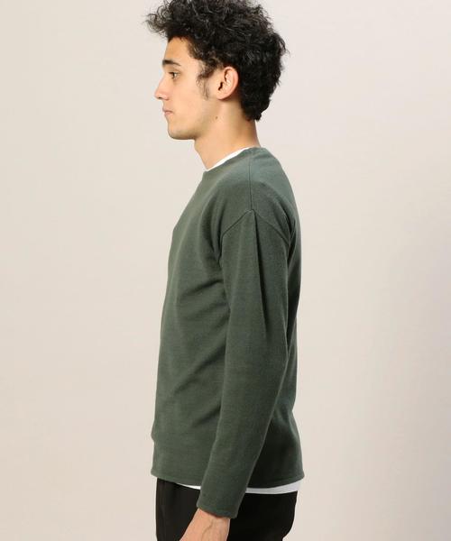 BEAUTY&YOUTH UNITED ARROWS（ビューティーアンドユースユナイテッドアローズ）の「BY エアフロート クルーネック ニット◆（ニット/セーター・メンズ・オリーブ/ネイビー/ライトグレー・SMALL/LARGE/X-LARGE/MEDIUM）」の6枚目の写真