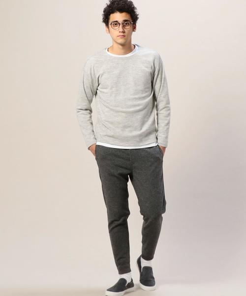 BEAUTY&YOUTH UNITED ARROWS（ビューティーアンドユースユナイテッドアローズ）の「BY エアフロート クルーネック ニット◆（ニット/セーター・メンズ・オリーブ/ネイビー/ライトグレー・SMALL/LARGE/X-LARGE/MEDIUM）」の16枚目の写真