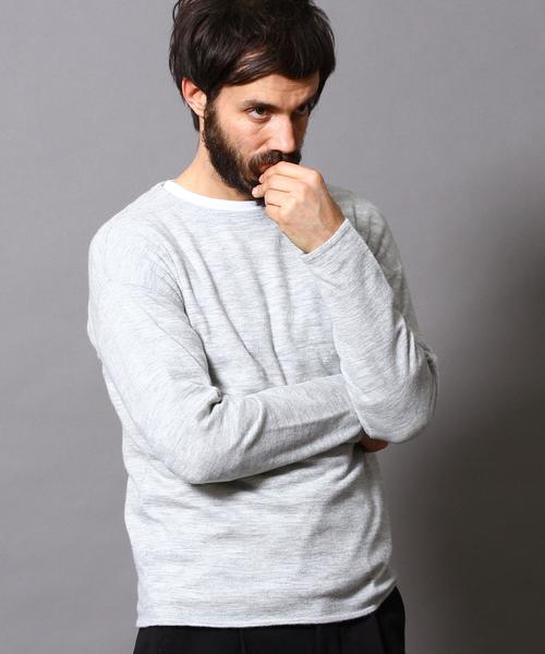 BEAUTY&YOUTH UNITED ARROWS（ビューティーアンドユースユナイテッドアローズ）の「BY エアフロート クルーネック ニット◆（ニット/セーター・メンズ・オリーブ/ネイビー/ライトグレー・SMALL/LARGE/X-LARGE/MEDIUM）」の19枚目の写真