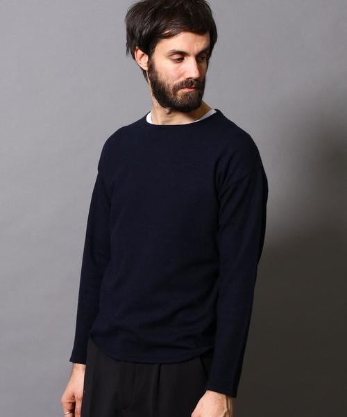 BEAUTY&YOUTH UNITED ARROWS（ビューティーアンドユースユナイテッドアローズ）の「BY エアフロート クルーネック ニット◆（ニット/セーター・メンズ・オリーブ/ネイビー/ライトグレー・SMALL/LARGE/X-LARGE/MEDIUM）」の18枚目の写真