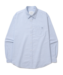 オックスフォードストライプシャツブルー