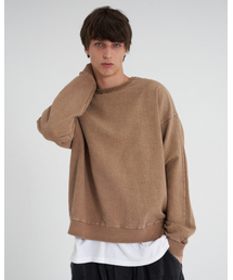 TENER（テネル）の「フィグウォッシング配色スウェットキャメル（スウェット）」