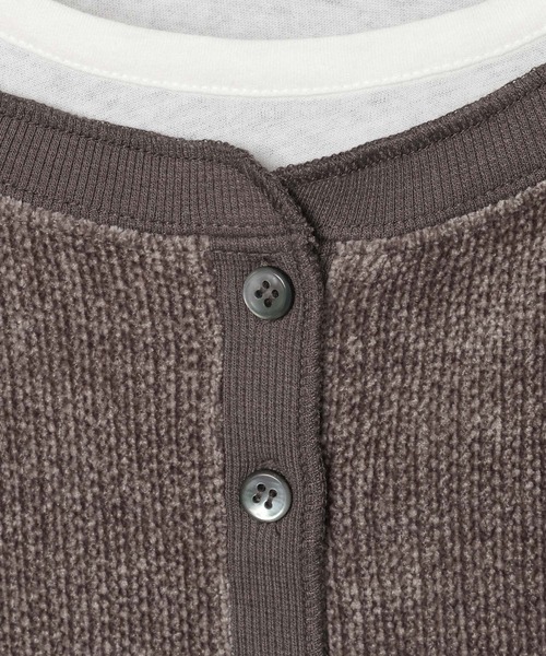 LEPSIM（レプシィム）の「ドッキングヘンリープルオーバー　625499（Tシャツ/カットソー・レディース・グレー/グレイッシュベージュ/ブラック・FREE）」の13枚目の写真