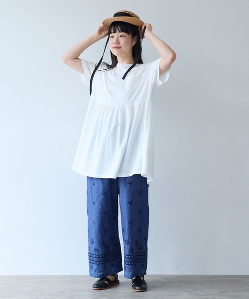 bulle de savon(ビュルデサボン)の「30/-CM 天竺 tunic Tシャツ(Tシャツ/カットソー・レディース・ホワイト・FREE)」の17枚目の写真