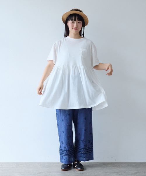 bulle de savon(ビュルデサボン)の「30/-CM 天竺 tunic Tシャツ(Tシャツ/カットソー・レディース・ホワイト・FREE)」の19枚目の写真