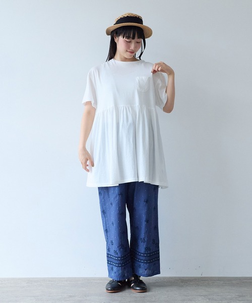 bulle de savon(ビュルデサボン)の「30/-CM 天竺 tunic Tシャツ(Tシャツ/カットソー・レディース・ホワイト・FREE)」の20枚目の写真