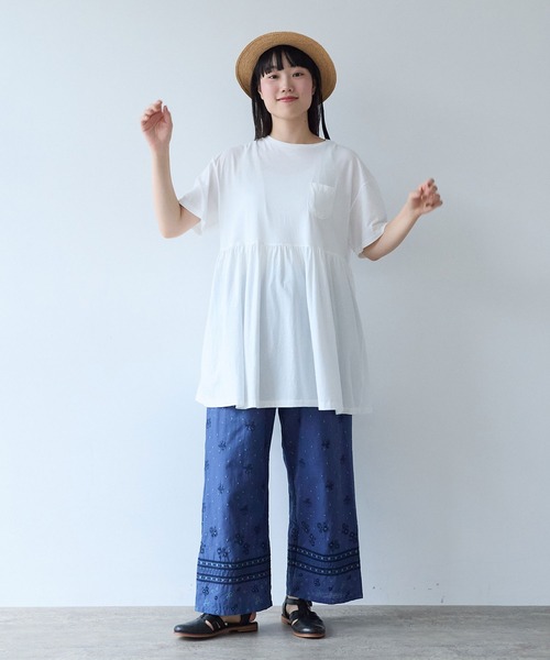 bulle de savon(ビュルデサボン)の「30/-CM 天竺 tunic Tシャツ(Tシャツ/カットソー・レディース・ホワイト・FREE)」の21枚目の写真