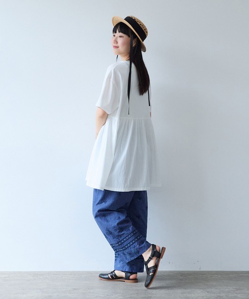 bulle de savon(ビュルデサボン)の「30/-CM 天竺 tunic Tシャツ(Tシャツ/カットソー・レディース・ホワイト・FREE)」の22枚目の写真