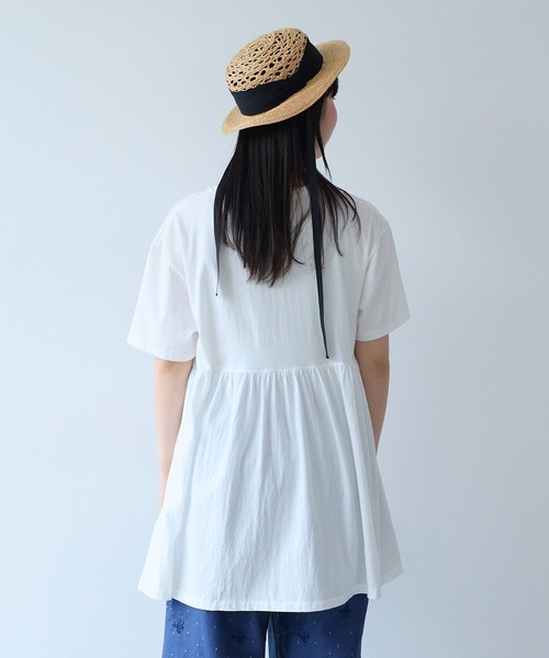 bulle de savon(ビュルデサボン)の「30/-CM 天竺 tunic Tシャツ(Tシャツ/カットソー・レディース・ホワイト・FREE)」の15枚目の写真