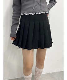 起毛プリーツミニスカート