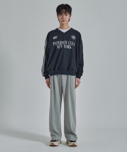 PAPERBOY(ペーパーボーイ)の「ピンタックワイドスウェットパンツ-メランジ(スウェットパンツ・レディース・その他・LARGE/MEDIUM/X-LARGE/SMALL)」の2枚目の写真