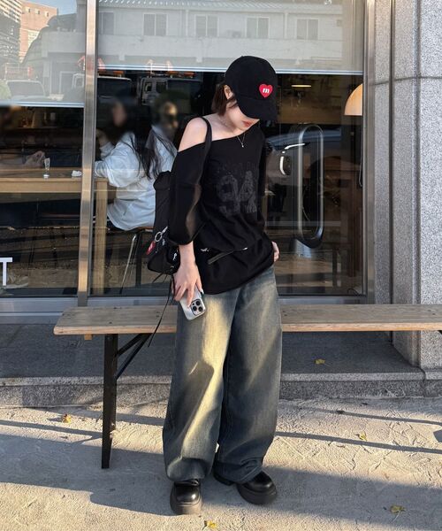 CHAMBROS（チャンブロス）の「ウィメンズカーブドウォッシングバンディングデニムパンツ[イエローブルー]（デニムパンツ・レディース・その他・MEDIUM/SMALL/LARGE）」の8枚目の写真