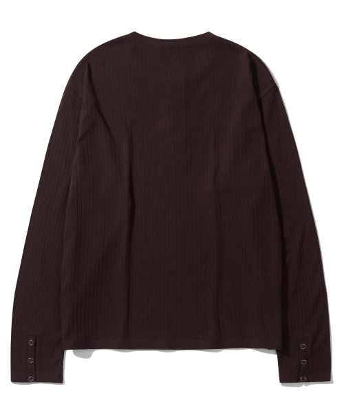 SECONDMONO（セカンドモノローグ）の「ゴルジヘンリーニットロングスリーブ[BROWN]_SETS044BROWN（Tシャツ/カットソー・レディース・その他・SMALL/MEDIUM/LARGE）」の3枚目の写真