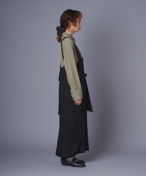 terrace(テラス)の「アシメトリーラップデザインジャンスカワンピース(ワンピース・レディース・ブラック/ブラウン・MEDIUM)」の13枚目の写真