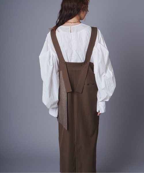 terrace(テラス)の「アシメトリーラップデザインジャンスカワンピース(ワンピース・レディース・ブラック/ブラウン・MEDIUM)」の17枚目の写真