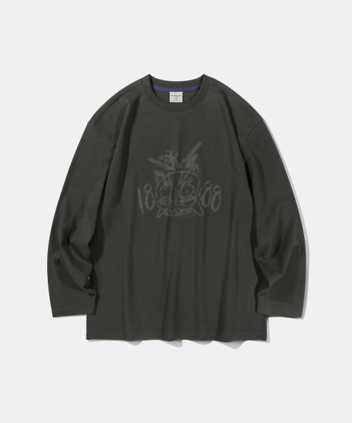 Diamond Layla(ダイアモンドレイラ)の「ペインティング KKAHO ロングスリーブ T57 カーキチャコール(Tシャツ/カットソー・レディース・その他・MEDIUM/LARGE/X-LARGE)」の1枚目の写真