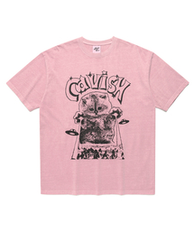 Cavish（カビシ）の「INVADER PIGMENT SS TEE PINK(CV2FMUT503A)（Tシャツ/カットソー）」