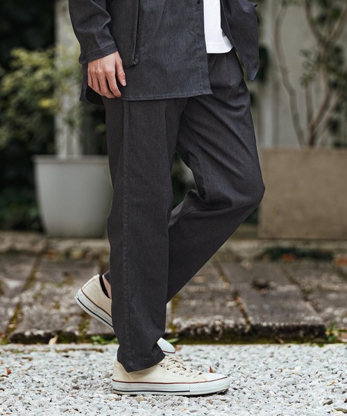 CALL&RESPONSE（コールアンドレスポンス）の「mp14407- タックパンツ-ストレッチデニム(261-1551-13)（デニムパンツ・メンズ・インディゴブルー/ブラック・4/2）」の19枚目の写真