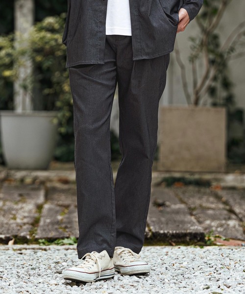 CALL&RESPONSE（コールアンドレスポンス）の「mp14407- タックパンツ-ストレッチデニム(261-1551-13)（デニムパンツ・メンズ・インディゴブルー/ブラック・4/2）」の20枚目の写真