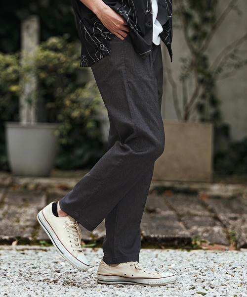 CALL&RESPONSE（コールアンドレスポンス）の「mp14407- タックパンツ-ストレッチデニム(261-1551-13)（デニムパンツ・メンズ・インディゴブルー/ブラック・4/2）」の21枚目の写真