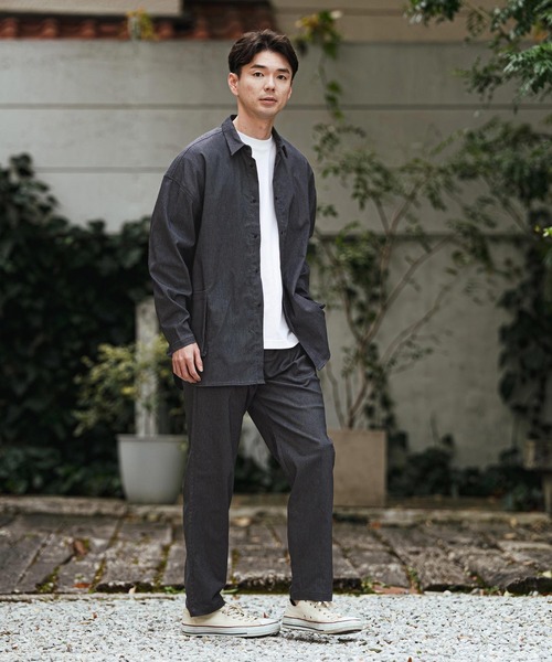 CALL&RESPONSE（コールアンドレスポンス）の「mp14407- タックパンツ-ストレッチデニム(261-1551-13)（デニムパンツ・メンズ・インディゴブルー/ブラック・4/2）」の22枚目の写真