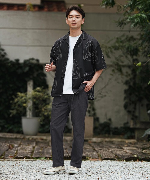 CALL&RESPONSE（コールアンドレスポンス）の「mp14407- タックパンツ-ストレッチデニム(261-1551-13)（デニムパンツ・メンズ・インディゴブルー/ブラック・4/2）」の3枚目の写真