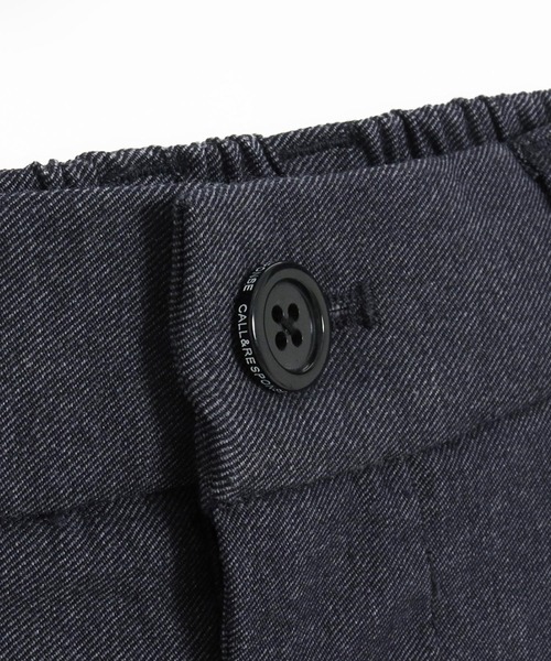 CALL&RESPONSE（コールアンドレスポンス）の「mp14407- タックパンツ-ストレッチデニム(261-1551-13)（デニムパンツ・メンズ・インディゴブルー/ブラック・4/2）」の9枚目の写真