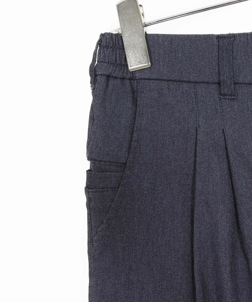 CALL&RESPONSE（コールアンドレスポンス）の「mp14407- タックパンツ-ストレッチデニム(261-1551-13)（デニムパンツ・メンズ・インディゴブルー/ブラック・4/2）」の12枚目の写真