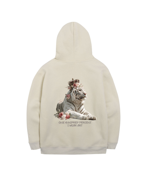 OHP（ワンハンドレッドパーセント）の「OHPxHARMONIA bアイムキング 裏起毛フードパーカー（パーカー・メンズ・Beige/ダークグレー/ブラック・2XL/M(95)/L/XL/4XL/3XL）」の6枚目の写真