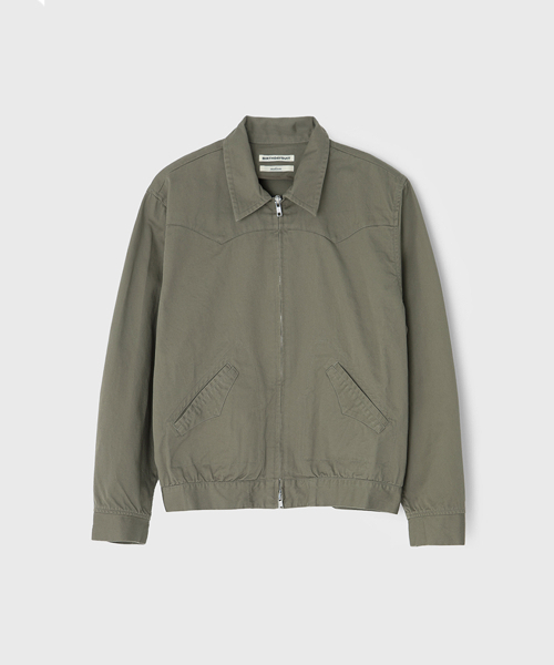 TWILL WESTERN JACKET (OLIVE)