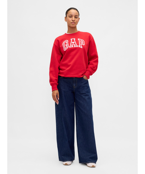 GAP(ギャップ)の「ヴィンテージソフト GAPロゴ チュニック スウェットシャツ(スウェット・レディース・ブラック/ピンク/ブラウン/レッド・S/M/XS/L/XL/XXS)」の7枚目の写真
