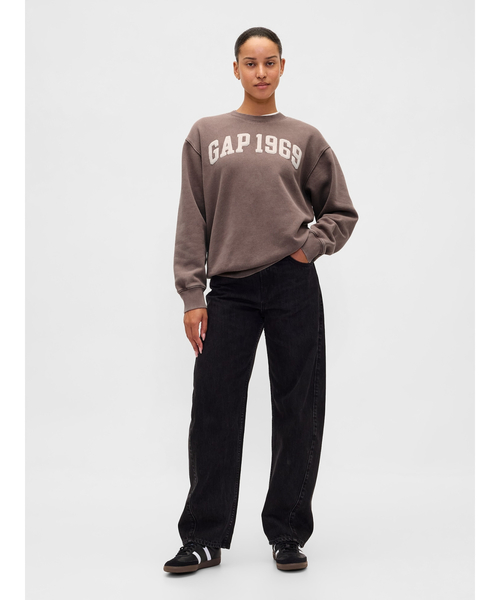 GAP(ギャップ)の「ヴィンテージソフト GAPロゴ チュニック スウェットシャツ(スウェット・レディース・ブラック/ピンク/ブラウン/レッド・S/M/XS/L/XL/XXS)」の8枚目の写真