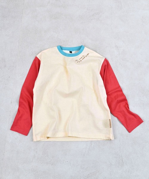 Life Support Products（ライフサポートプロダクツ）の「【防汚加工】ワンポイントロンティー（Tシャツ/カットソー・キッズ・オフホワイト/杢グレー/ブルー/グリーン/ピンク/ホワイト系その他/ブルー系その他/グリーン系その他・80/90/95/100/110/120/130/140/150）」の3枚目の写真