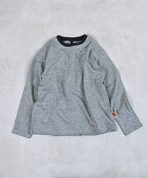 Life Support Products（ライフサポートプロダクツ）の「【防汚加工】ワンポイントロンティー（Tシャツ/カットソー・キッズ・オフホワイト/杢グレー/ブルー/グリーン/ピンク/ホワイト系その他/ブルー系その他/グリーン系その他・80/90/95/100/110/120/130/140/150）」の4枚目の写真