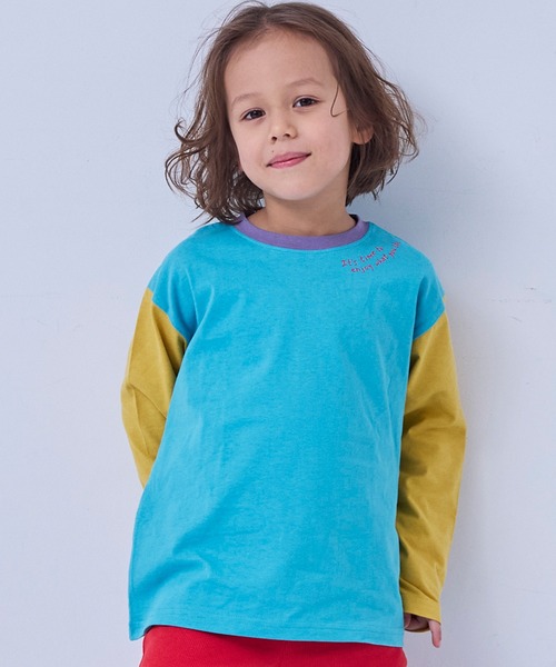 Life Support Products（ライフサポートプロダクツ）の「【防汚加工】ワンポイントロンティー（Tシャツ/カットソー・キッズ・オフホワイト/杢グレー/ブルー/グリーン/ピンク/ホワイト系その他/ブルー系その他/グリーン系その他・80/90/95/100/110/120/130/140/150）」の7枚目の写真